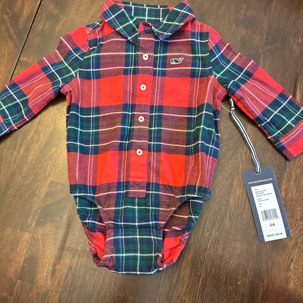 Vineyard Vines infant button down flannel shirt
